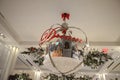 Christmas decor with Believe campaign theme at Macy`s flagship store at Herald Square in New York