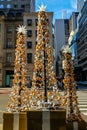 The Make it Bright light sculpture installation at 5th Avenue during Holiday Season in Manhattan Royalty Free Stock Photo
