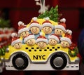 New York City themed Christmas ornaments on display in Manhattan Royalty Free Stock Photo