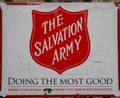 Salvation Army sign in midtown Manhattan Royalty Free Stock Photo