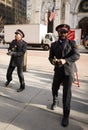 Salvation Army soldiers perform for collections in midtown Manhattan during holidays season