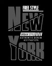 new york typography for t shirt design