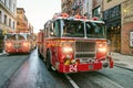 New York fire trucks on the streets