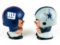 Giants vs Cowboys Football Rivalry, Li`l Teammates Style Royalty Free Stock Photo