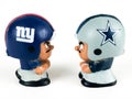 Giants and Cowboys Li`l Teammates figures Royalty Free Stock Photo