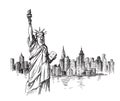 New York hand drawn Royalty Free Stock Photo