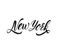 New York handwritten calligraphy lettering of USA city