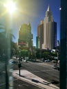 New York-New York Hotel & Casino on the Las Vegas Strip in Paradise, resort hotel designed to evoke New York City Royalty Free Stock Photo