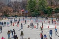 New York Ice skaters having fun in Central Park Royalty Free Stock Photo