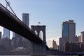 New York - Iconic Brooklyn Bridge connecting New York City\'s urban landscape