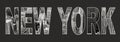 New York inside text on black background Royalty Free Stock Photo