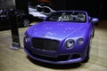 Bentley Continental GT Speed Convertible showcased at the New York Auto Show Royalty Free Stock Photo