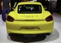 Porsche Cayman S showcased at the New York Auto Show Royalty Free Stock Photo