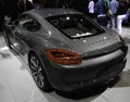 Porsche Cayman showcased at the New York Auto Show Royalty Free Stock Photo