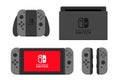 New York - 13 JAN: Nintendo switch illustration. Video game console isolated vector.