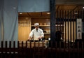 NEW YORK- JANUARY 16: Sushi chef at work in Japanese village in Brooklyn`s Industry City