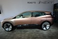 The BMW Vision iNEXT electric crossover car on display during 2019 New York City E-Prix