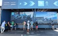 Gamers enjoy Playseat Formula E new racing simulator inside the Gaming Arena during 2019 New York City E-Prix