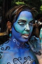 NEW YORK - JULY 26: Nude models, artists take to New York City streets during first official Body Painting Event