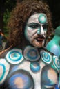 NEW YORK - JULY 26: Nude models, artists take to New York City streets during first official Body Painting Event