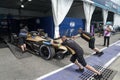 Portuguese professional racing driver Antonio Felix Da Costa of DS TECHEETAH Team Formula E car 13 at pit line during 2021 E-Prix Royalty Free Stock Photo