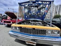 NEW YORK - JUNE 18, 2022: Antique car show at the 40th Annual Mermaid Parade at Coney Island