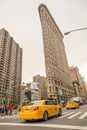 NEW YORK - JUNE 13 : Flat Iron building facade on June 13, 2013. Royalty Free Stock Photo