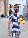 NEW YORK - JUNE 18, 2022: Participants pose during the 40th Annual Mermaid Parade at Coney Island