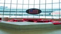 The Sunken Lounge in TWA Hotel at the landmark TWA Flight Center building at the JFK Airport
