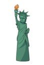 New York landmark. Statue of liberty illustration.