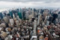 New York landscape shot from the roof of Empire State Building in 2012. USA