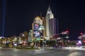 New York-New York located on the Las Vegas Strip in Las Vegas by night with neon light Royalty Free Stock Photo