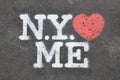 New York loves me stencil