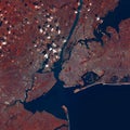 New York is a major city in America, a city and suburb, satellite image of the metropolis
