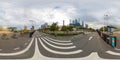 New York Manhattan bike fitness trails. 360 VR equirectangular photo