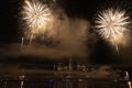 New York Manhattan fireworks. New York Fireworks over Manhattan. New York City 4th of July Fireworks. New York City Royalty Free Stock Photo