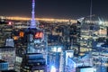 New York Manhattan night view Royalty Free Stock Photo