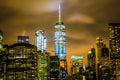 New York Manhattan night view Royalty Free Stock Photo