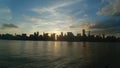 New York - Manhattan sunset view from Long Island City Royalty Free Stock Photo