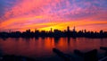 New York - Manhattan sunset view from Long Island City Royalty Free Stock Photo