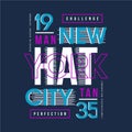 New york, manhattan text frame graphic design t shirt vector art