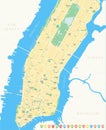 New York Map - Lower and Mid Manhattan.