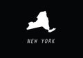 New York outline map state shape united states