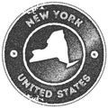 New York map vintage stamp. Royalty Free Stock Photo