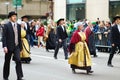 NEW YORK - MARCH 17, 2015: The annual St. Patrick`s Day Parade along fifth Avenue in New York City Royalty Free Stock Photo