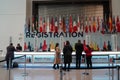 Registration area at the 2022 Vinexpo New York in Manhattan