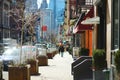 NEW YORK - MARCH 21, 2015: View of Italian community named Little Italy in downtown Manhattan, New York City. Royalty Free Stock Photo