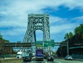 Crossing the George Washington Bridge Royalty Free Stock Photo