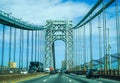 Crossing the George Washington Bridge Royalty Free Stock Photo