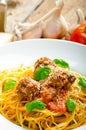 New York meatballs pasta Royalty Free Stock Photo